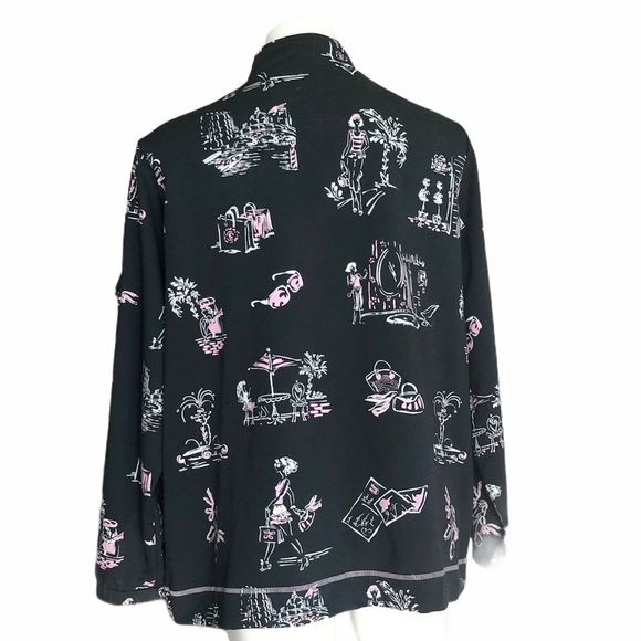 ELCC zipper jacket plus size 1X black pink - Picture 2 of 13